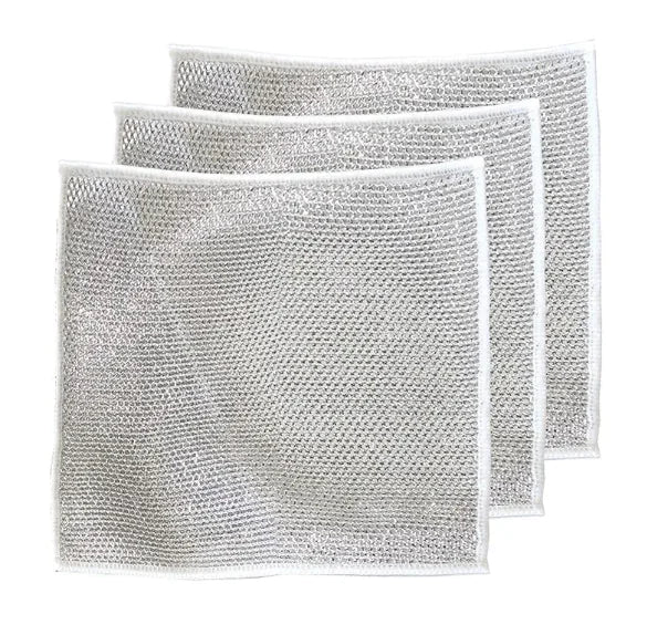 Paño de cocina con bola de alambre de acero