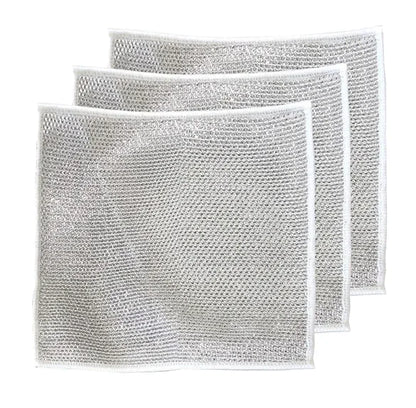 Paño de cocina con bola de alambre de acero