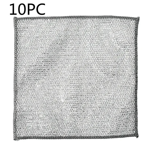 Paño de cocina con bola de alambre de acero