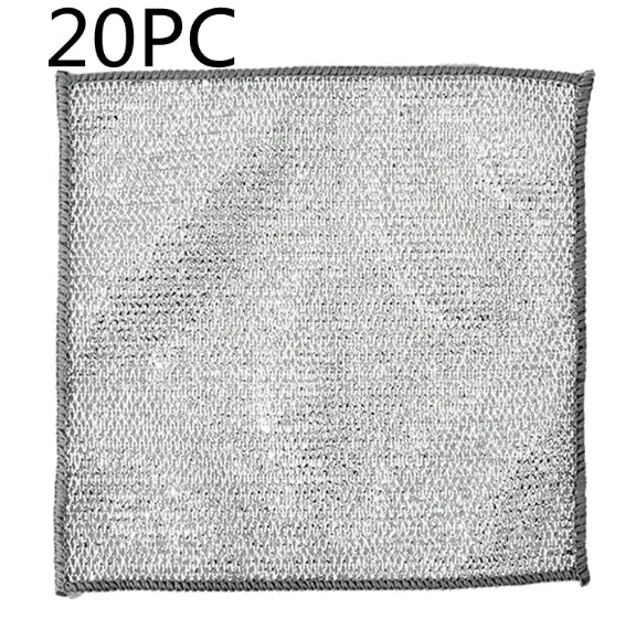 Paño de cocina con bola de alambre de acero