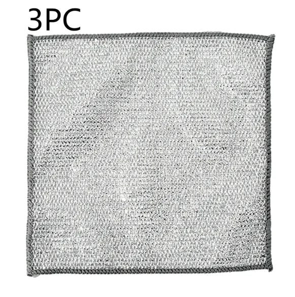 Paño de cocina con bola de alambre de acero