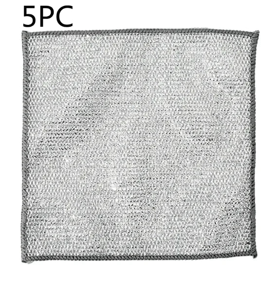 Paño de cocina con bola de alambre de acero