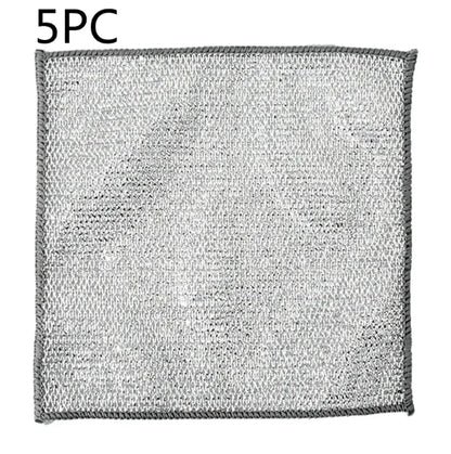 Paño de cocina con bola de alambre de acero